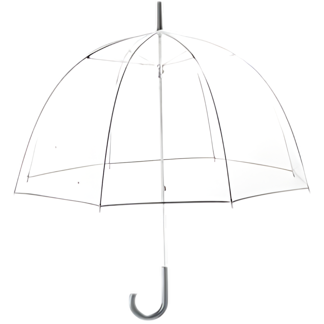 Adult Bubble Umbrella with Clear Dome Canopy for Outdoor Rain Use
