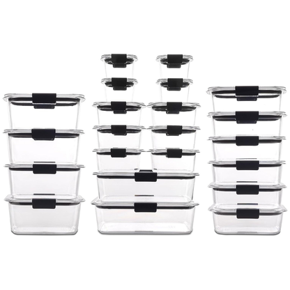 Airtight Food Storage Containers, Leak-Resistant Stackable Set