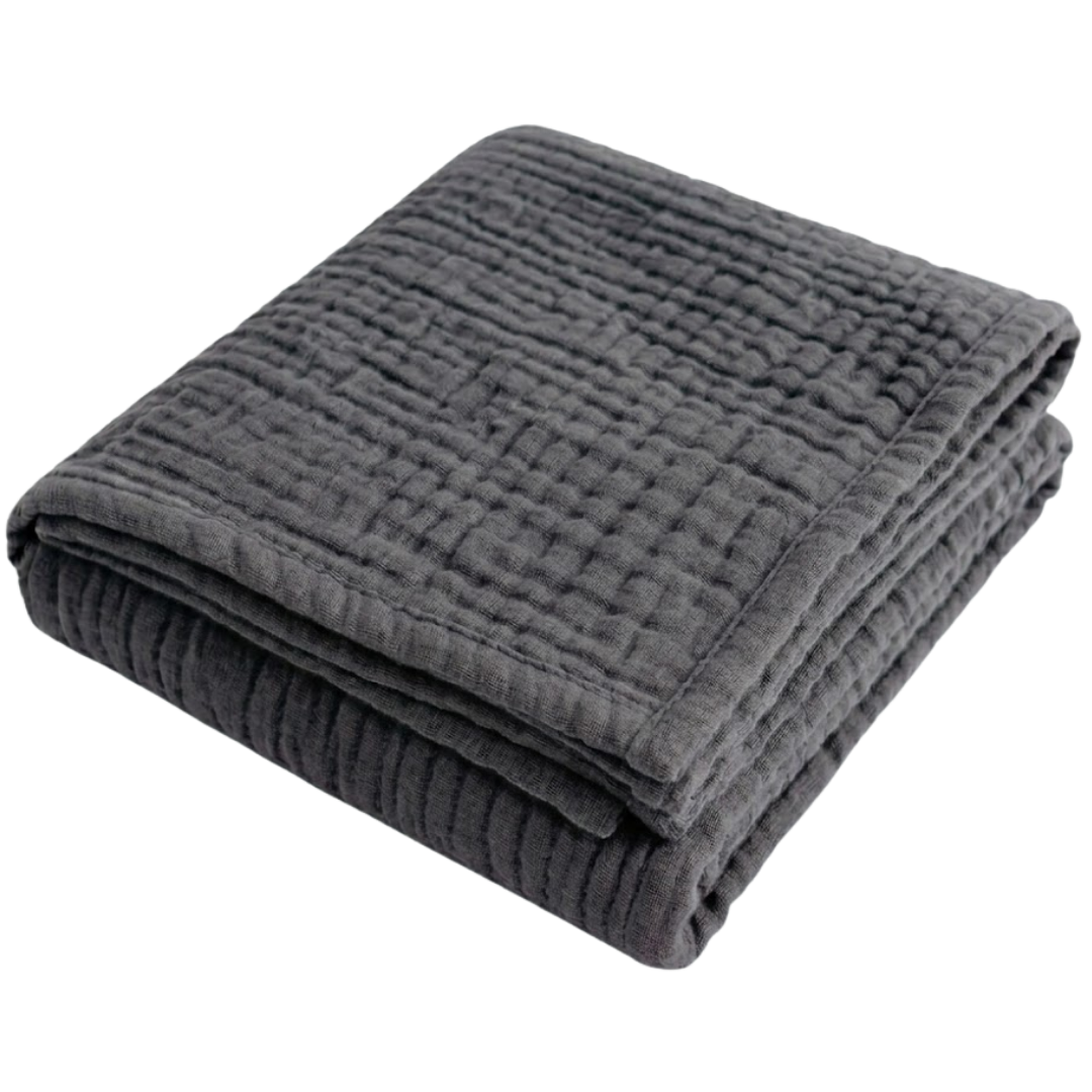 All Season Breathable Muslin Cotton Blanket for Sofa Bed and Travel