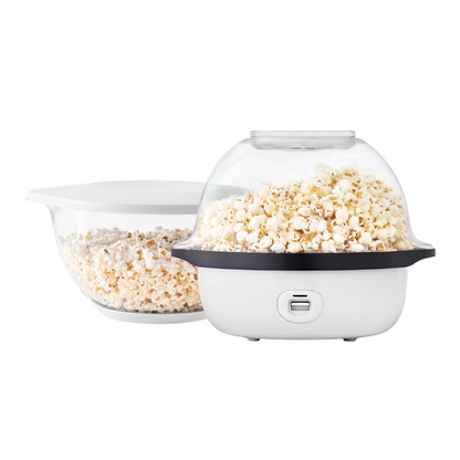 Automatic Stirring Popcorn Maker with Butter Tray and Serving Bowl