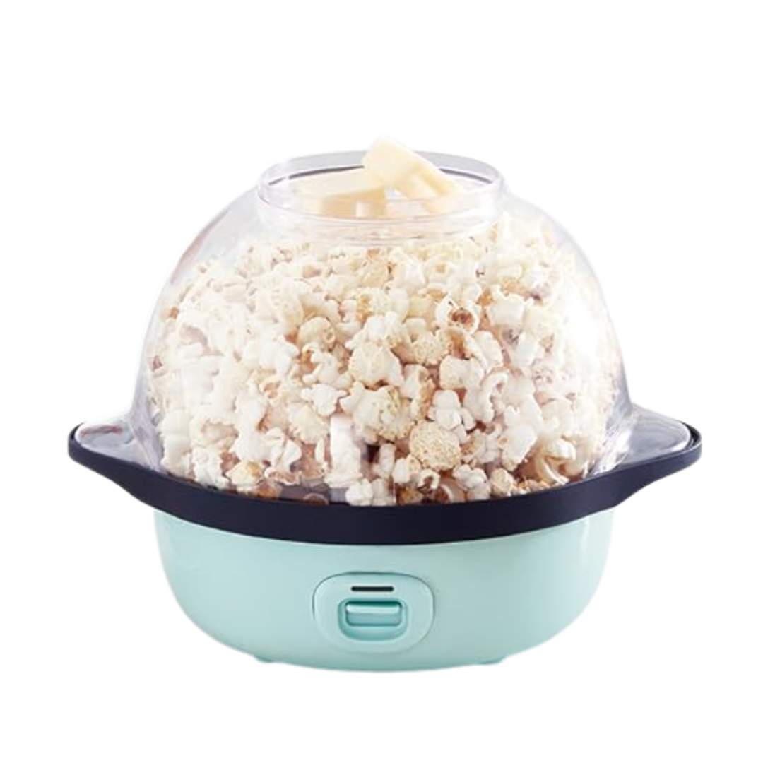 Automatic Stirring Popcorn Maker with Butter Tray and Serving Bowl