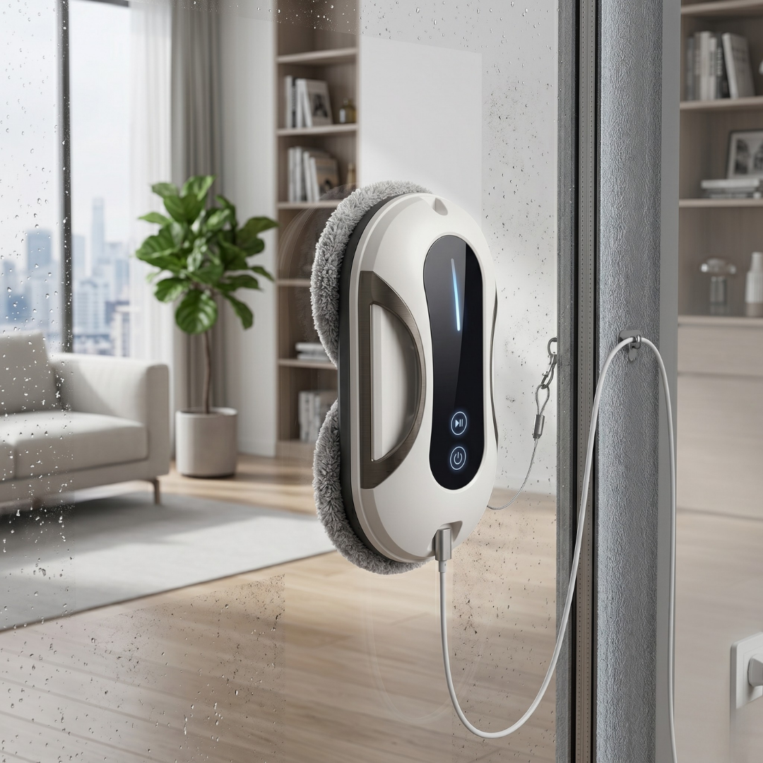 Automatic Window Cleaner Robot 3000Pa Dual Spray and Remote Control