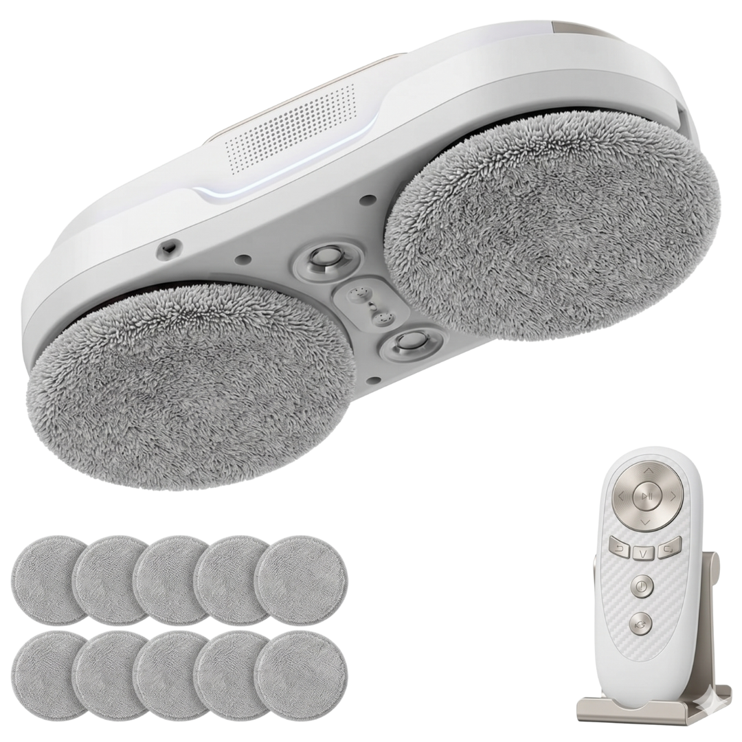 Automatic Window Cleaning Robot with Water Spray and Remote Control