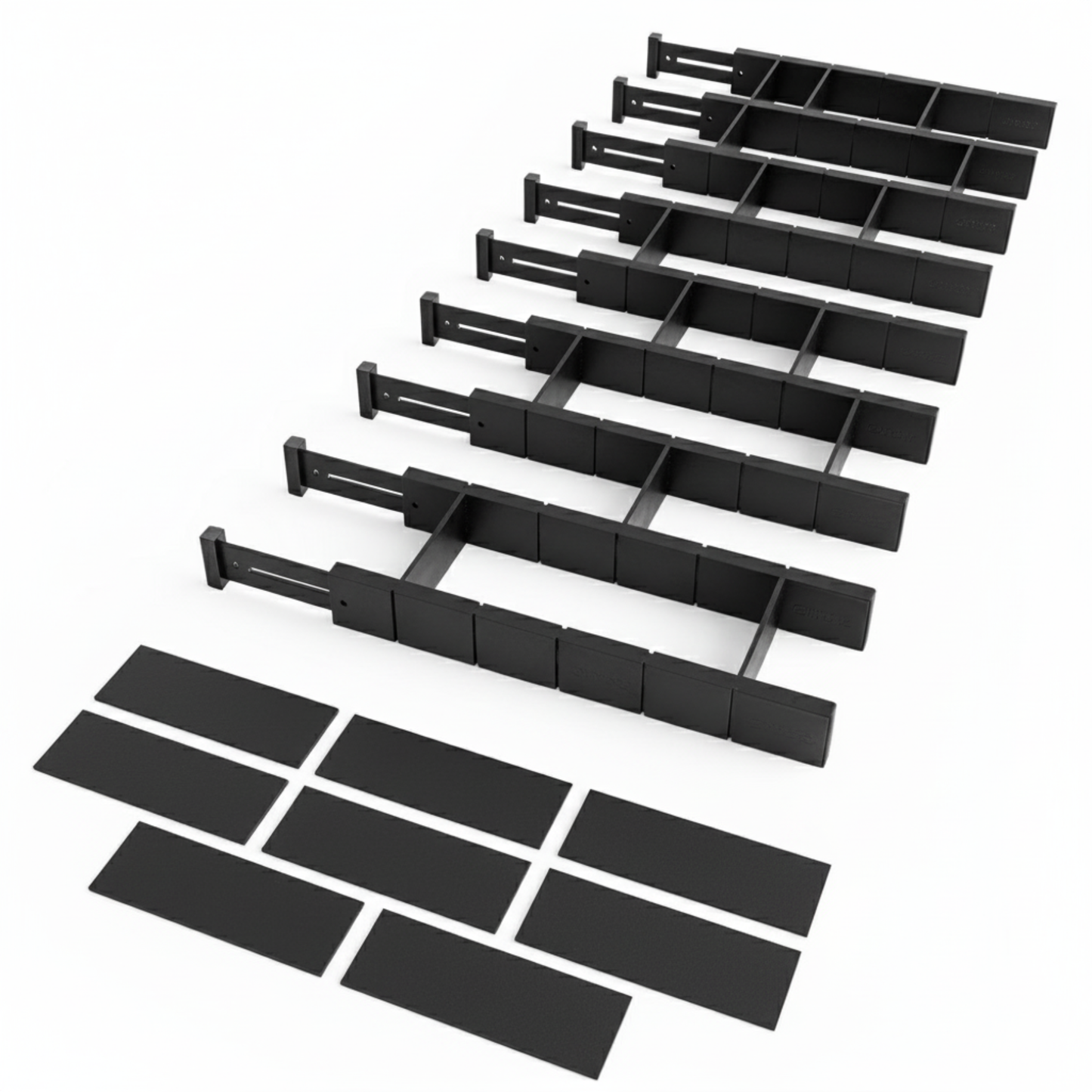 Bamboo Drawer Dividers with Inserts & Labels, Adjustable Organizers