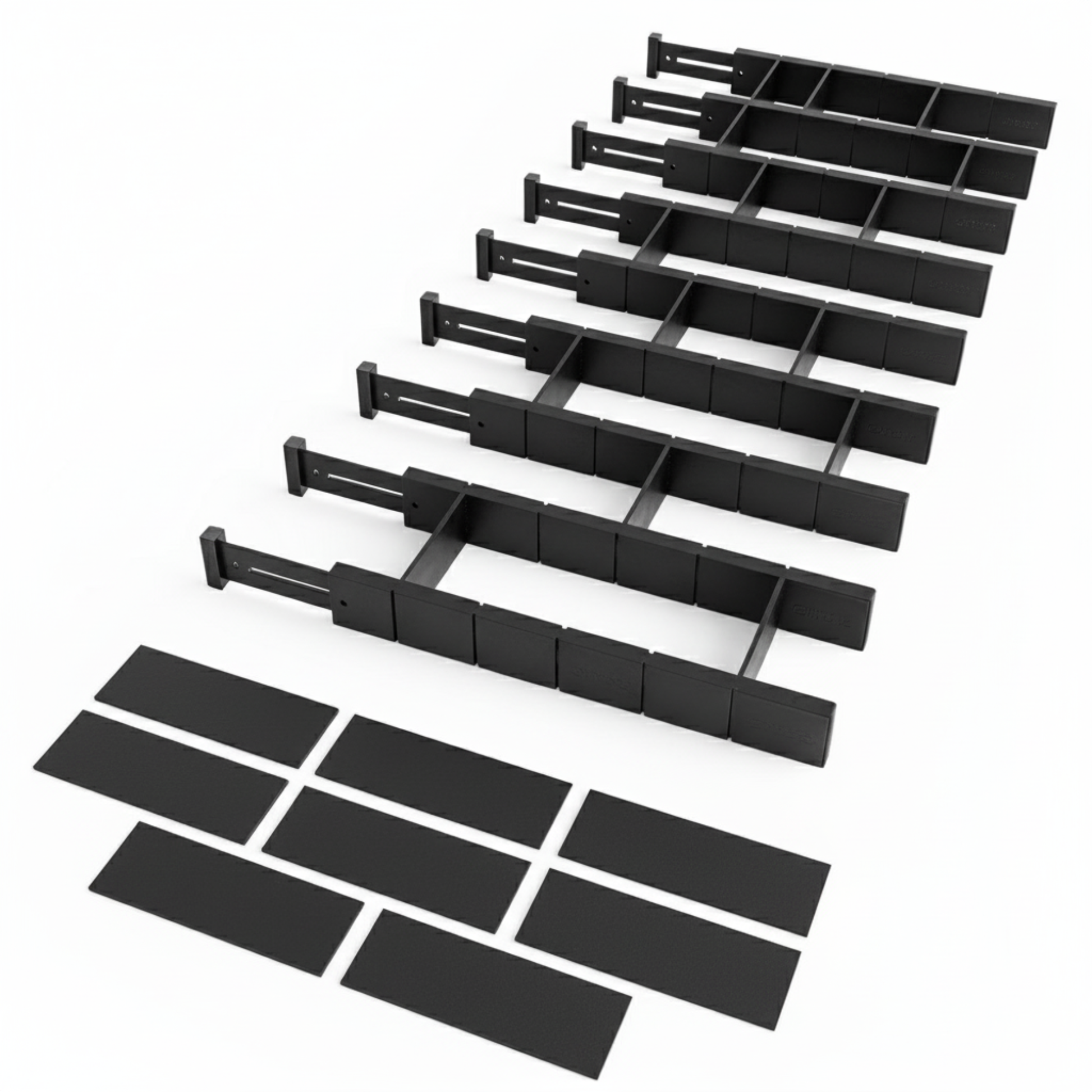 Bamboo Drawer Dividers with Inserts & Labels, Adjustable Organizers