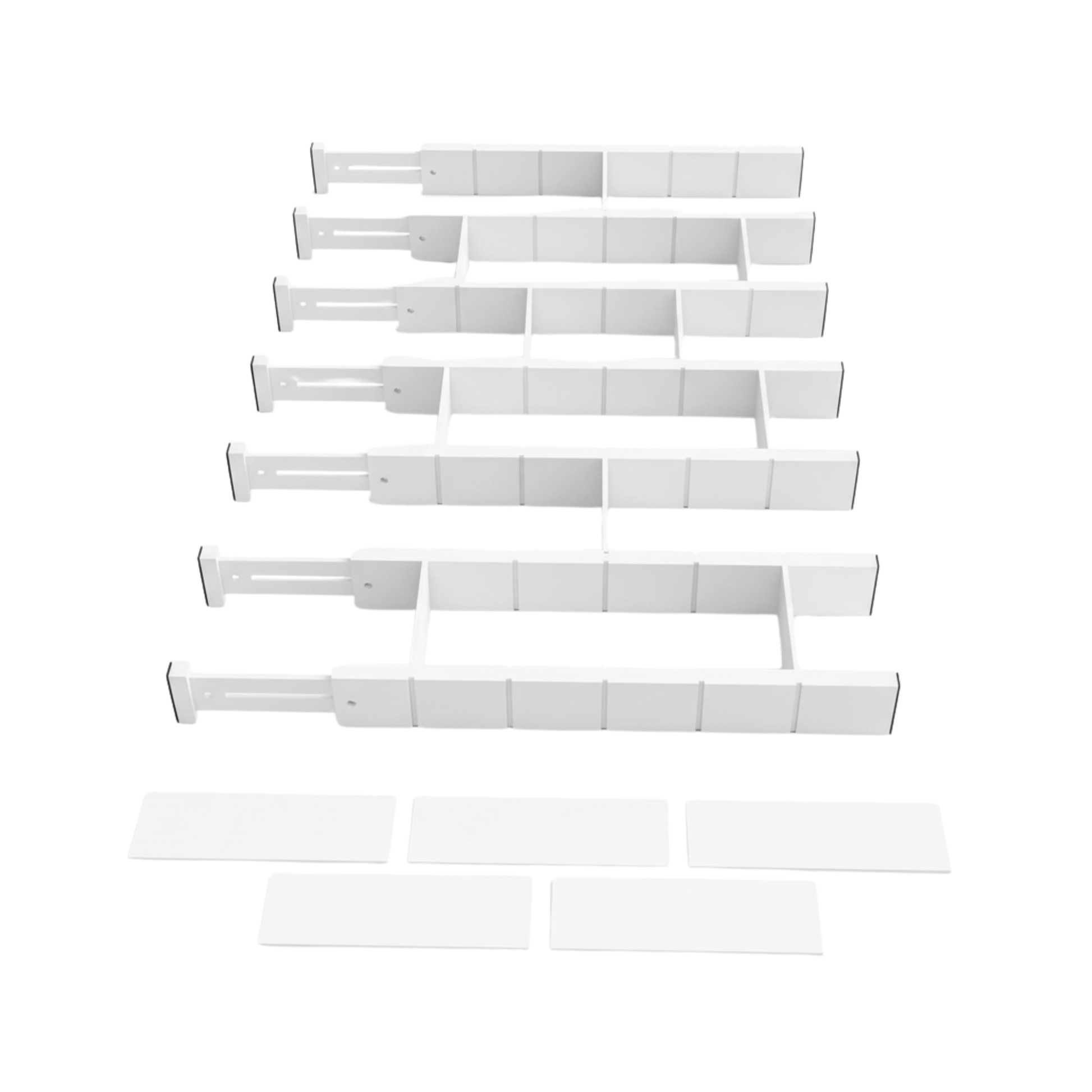 Bamboo Drawer Dividers with Inserts & Labels, Adjustable Organizers