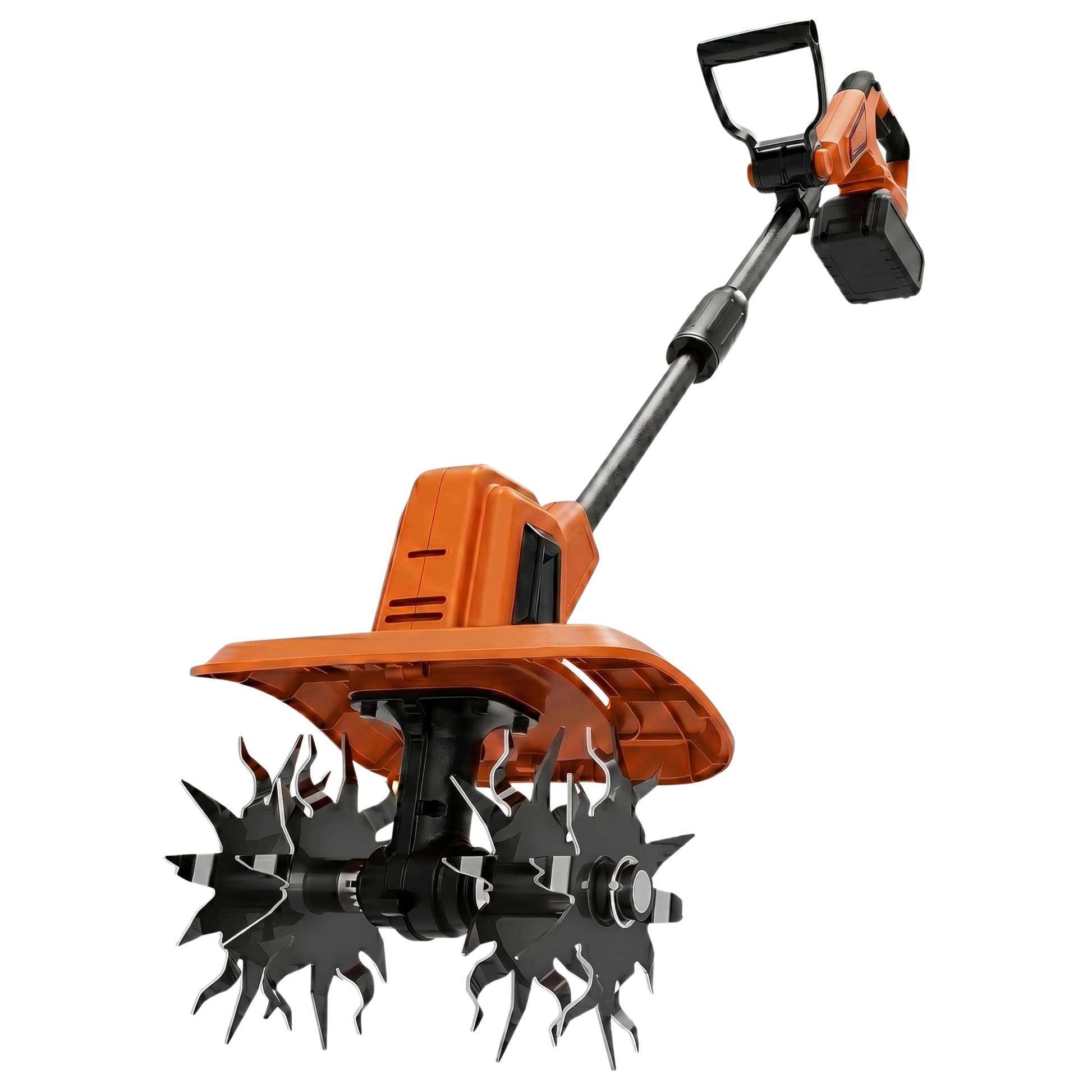 Battery Operated Rototiller 270 RPM 48 Steel Tine Soil Turn Tool