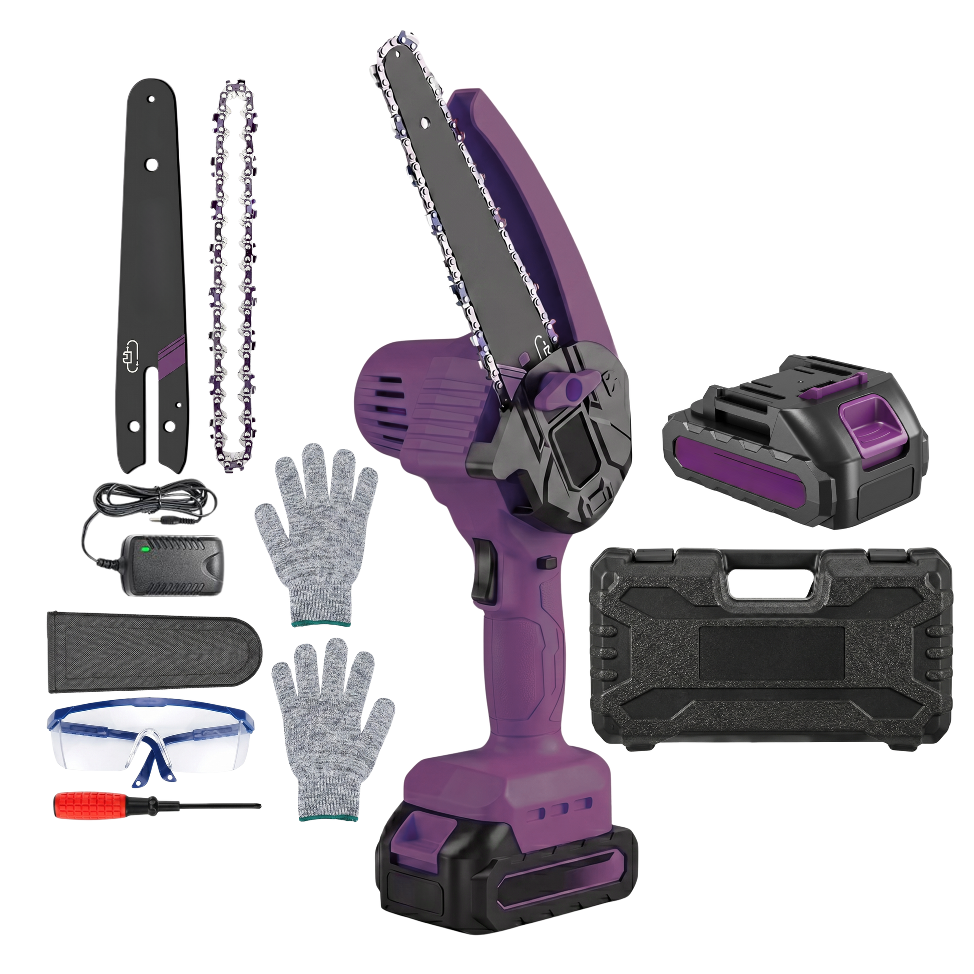 Battery Powered Mini Chainsaw for Tree Branch Cutting Tool Set