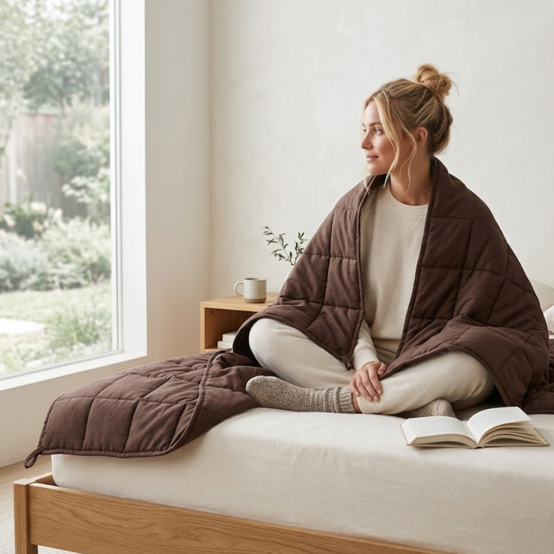 Breathable Cooling Woven Fabric Blanket with Glass Beads Fill