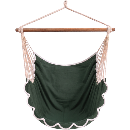 Canvas Hammock Chair Swing with Steel Bar for Patio and Garden