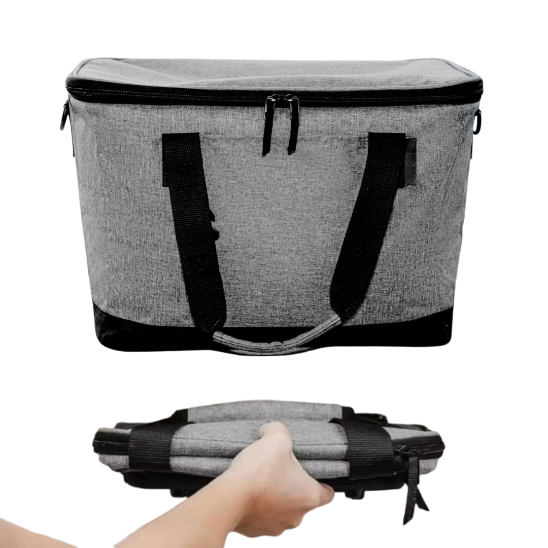 Collapsible Insulated Cooler Bag, Leak-Resistant Folding Cooler Tote