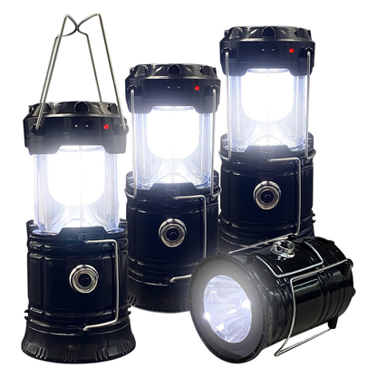 Collapsible Portable LED Camping Lantern Solar and USB Rechargeable Light