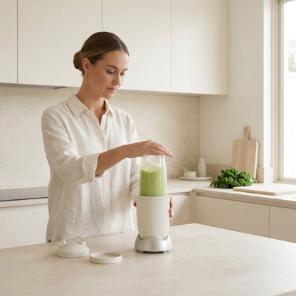 Compact 600W Blender 24oz Cup for Smoothies Shakes Food Prep