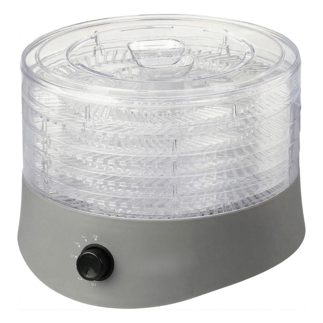 Compact Food Dehydrator Dryer 280W with Five Stackable Trays