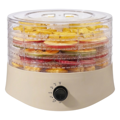 Compact Food Dehydrator Dryer 280W with Five Stackable Trays