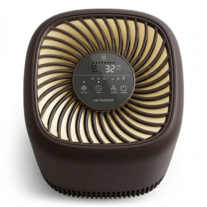 Compact HEPA Air Purifier with 360° Intake and Timer Control