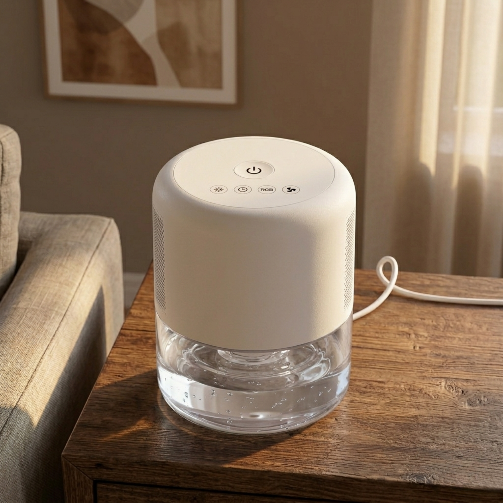 Compact Home Dehumidifier 44oz Tank, Portable Unit for Home Use