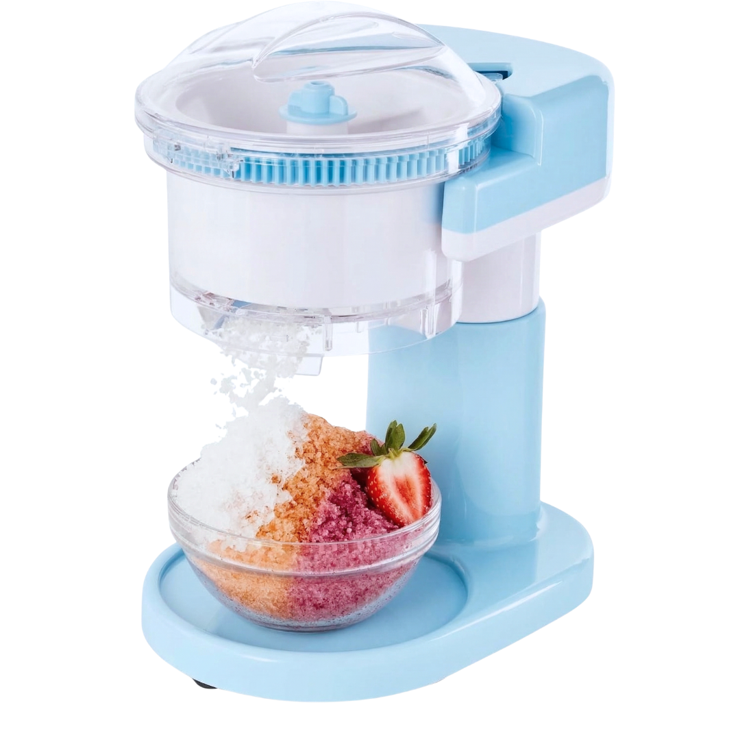 Compact Shaved Ice Maker with 1L Capacity and Stainless Blades