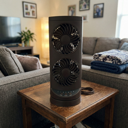 Compact Tower Desk Fan with Timer and Oscillation for Home Use