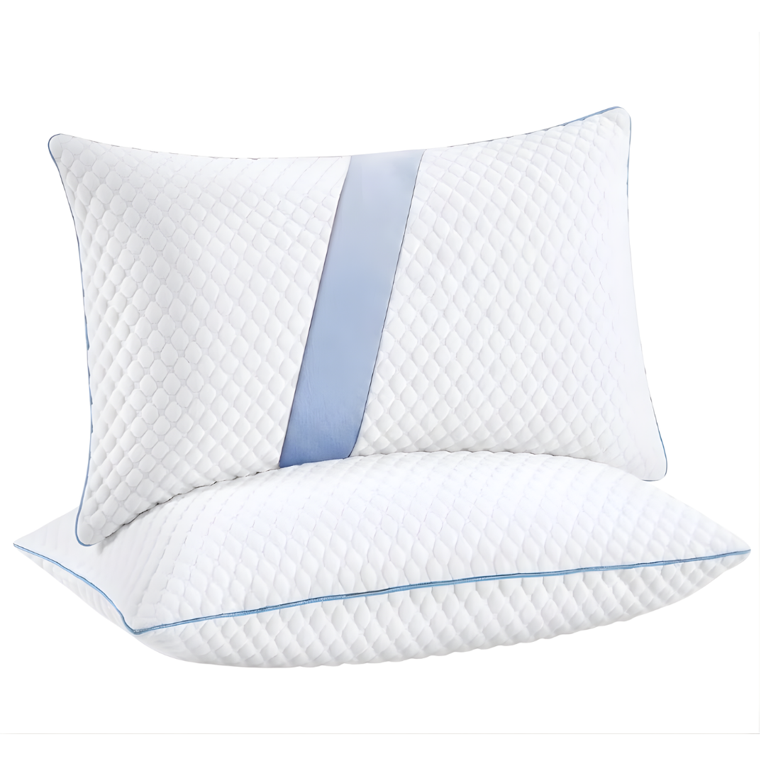 Cooling Adjustable Memory Foam Queen Size 2-Pack Pillows Set