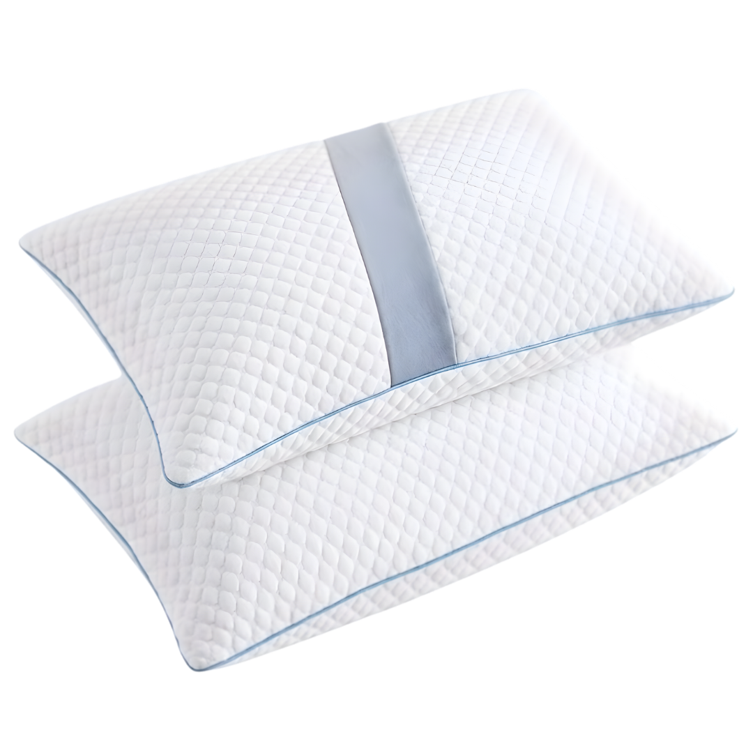 Cooling Adjustable Memory Foam Queen Size 2-Pack Pillows Set