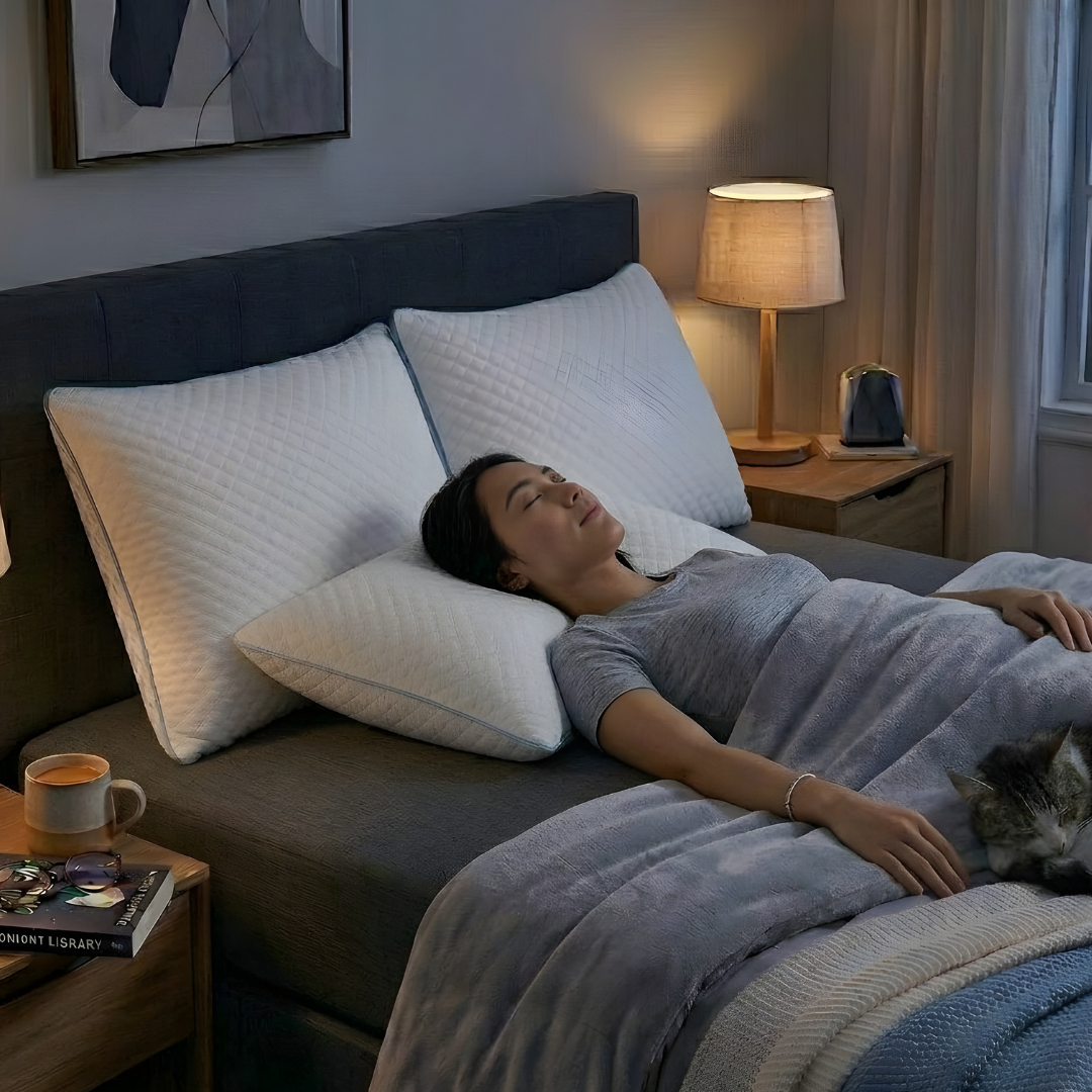 Cooling Adjustable Memory Foam Queen Size 2-Pack Pillows Set