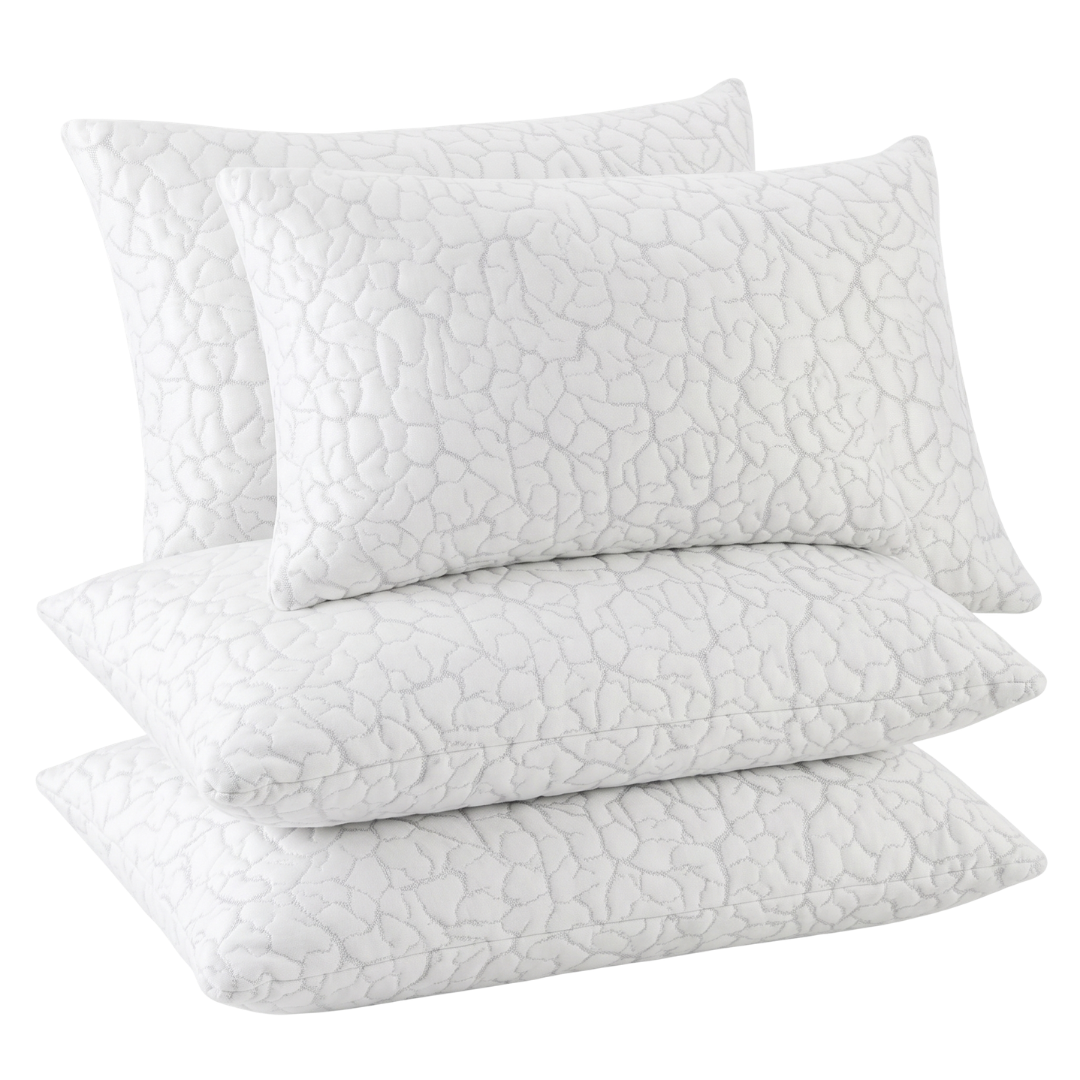 Cooling Adjustable Pillows with Shredded Foam Fill and Cover