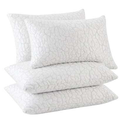 Cooling Adjustable Pillows with Shredded Foam Fill and Cover