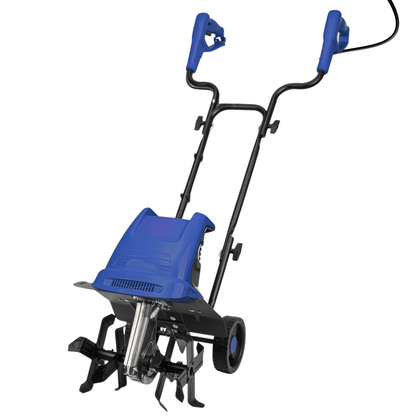 Corded Electric Garden Rototiller Soil Cultivation Steel Blade Tool