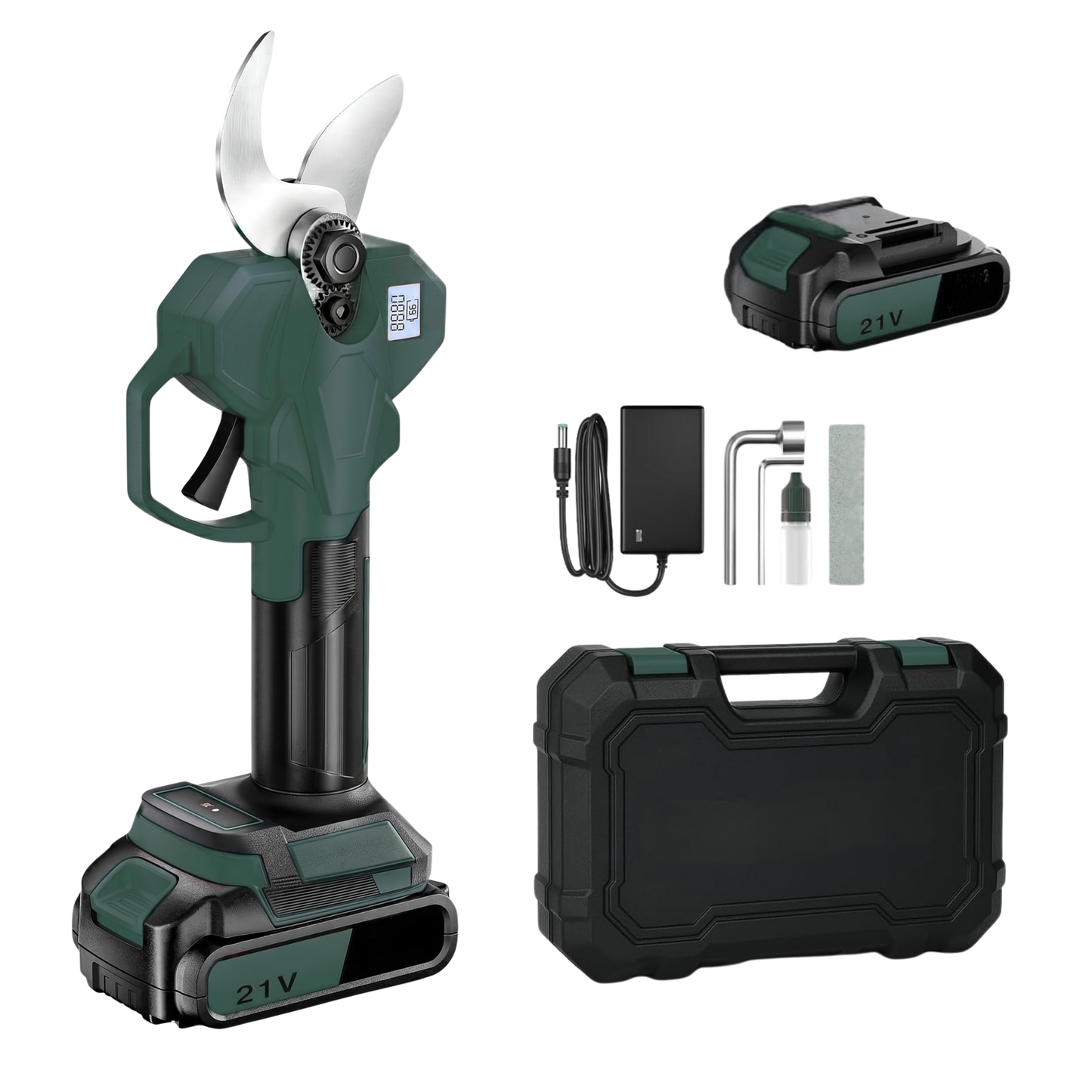 Cordless Branch Cutter Electric Pruning Shears 21V LCD Display Unit