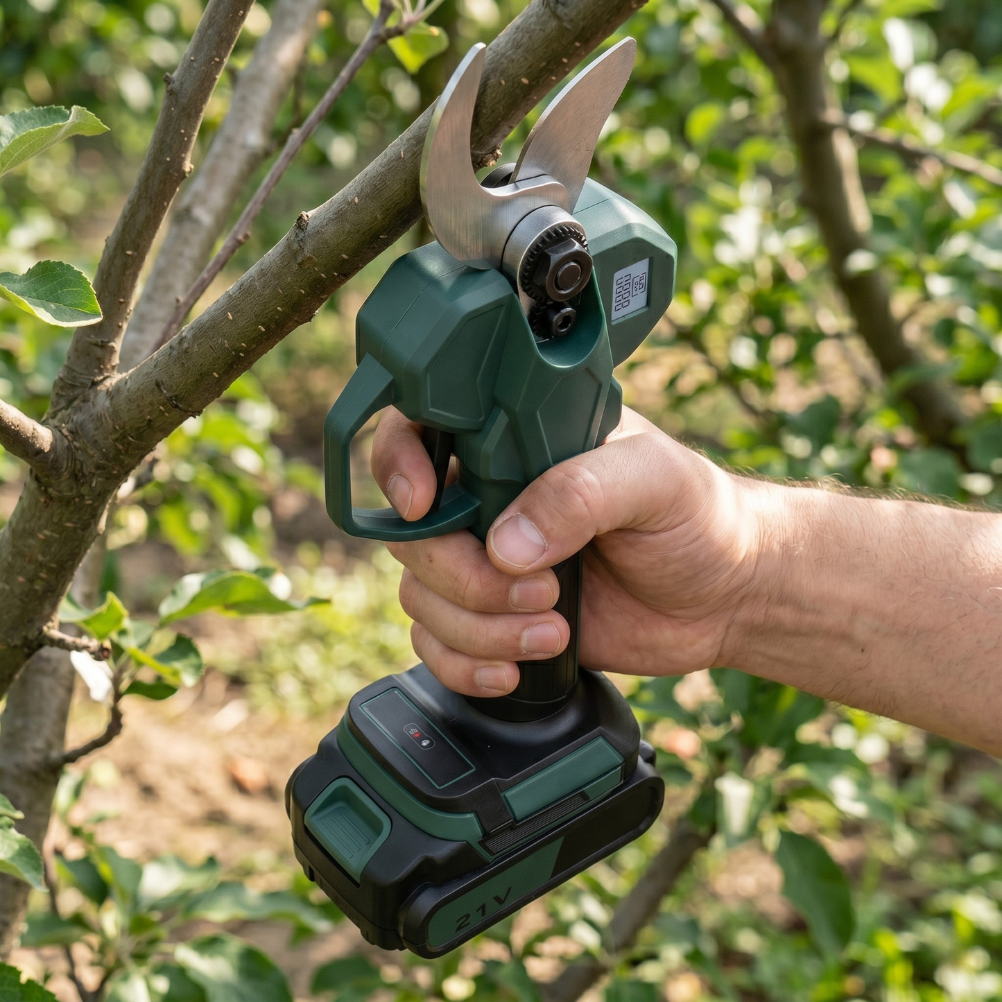 Cordless Branch Cutter Electric Pruning Shears 21V LCD Display Unit
