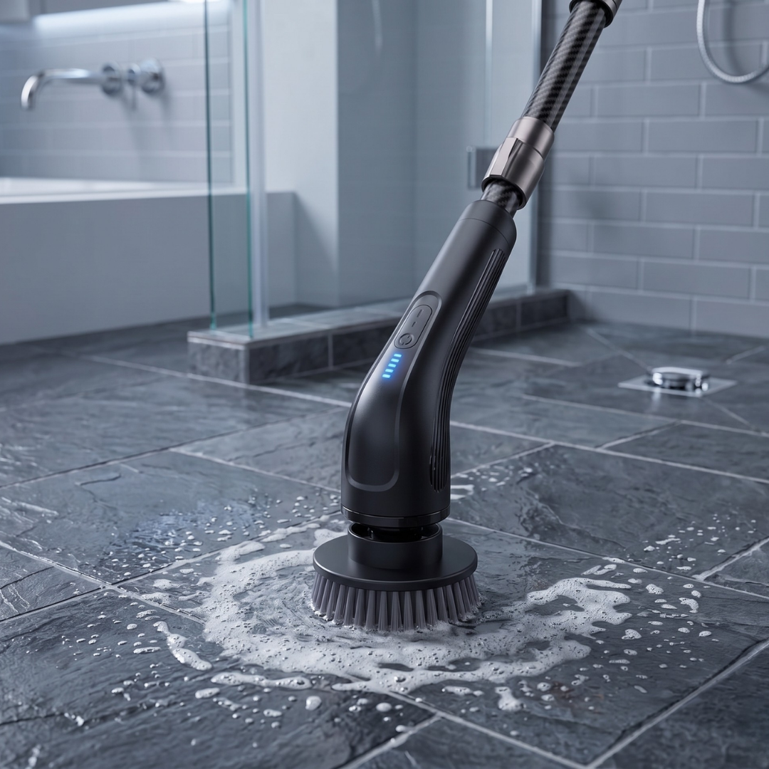 Cordless Electric Spin Scrubber with Interchangeable Heads, Extendable