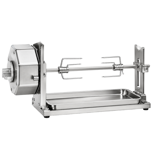 Cordless Wind-Up Rotisserie Kit for Grills Smokers and Ovens