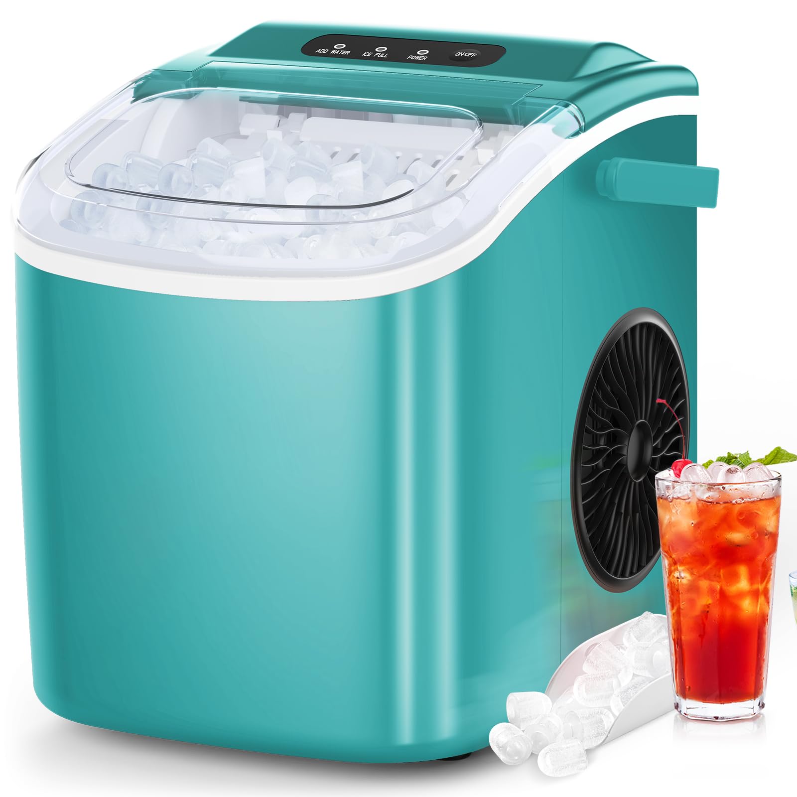 Countertop Ice Maker with Self-Cleaning and 26.5 lb Daily Capacity