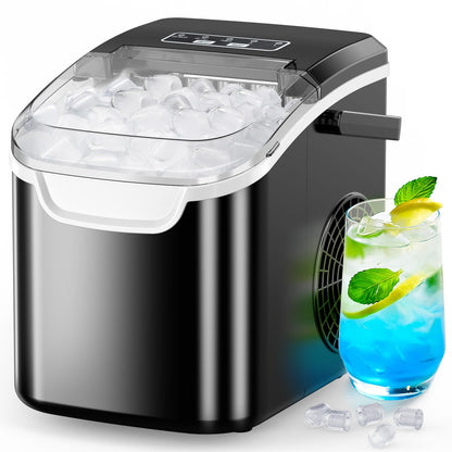 Countertop Ice Maker with Self-Cleaning and 26.5 lb Daily Capacity
