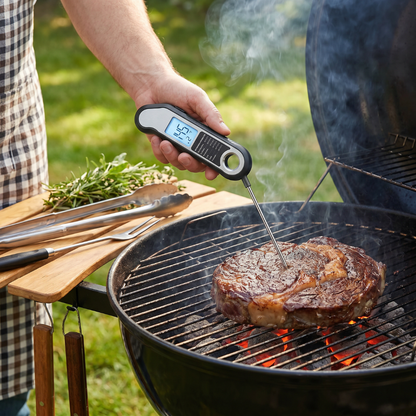 Digital Meat Thermometer Instant Read Water-Resistant BBQ Grill Probe