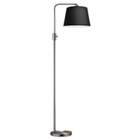 Brushed Nickel-Black Shade