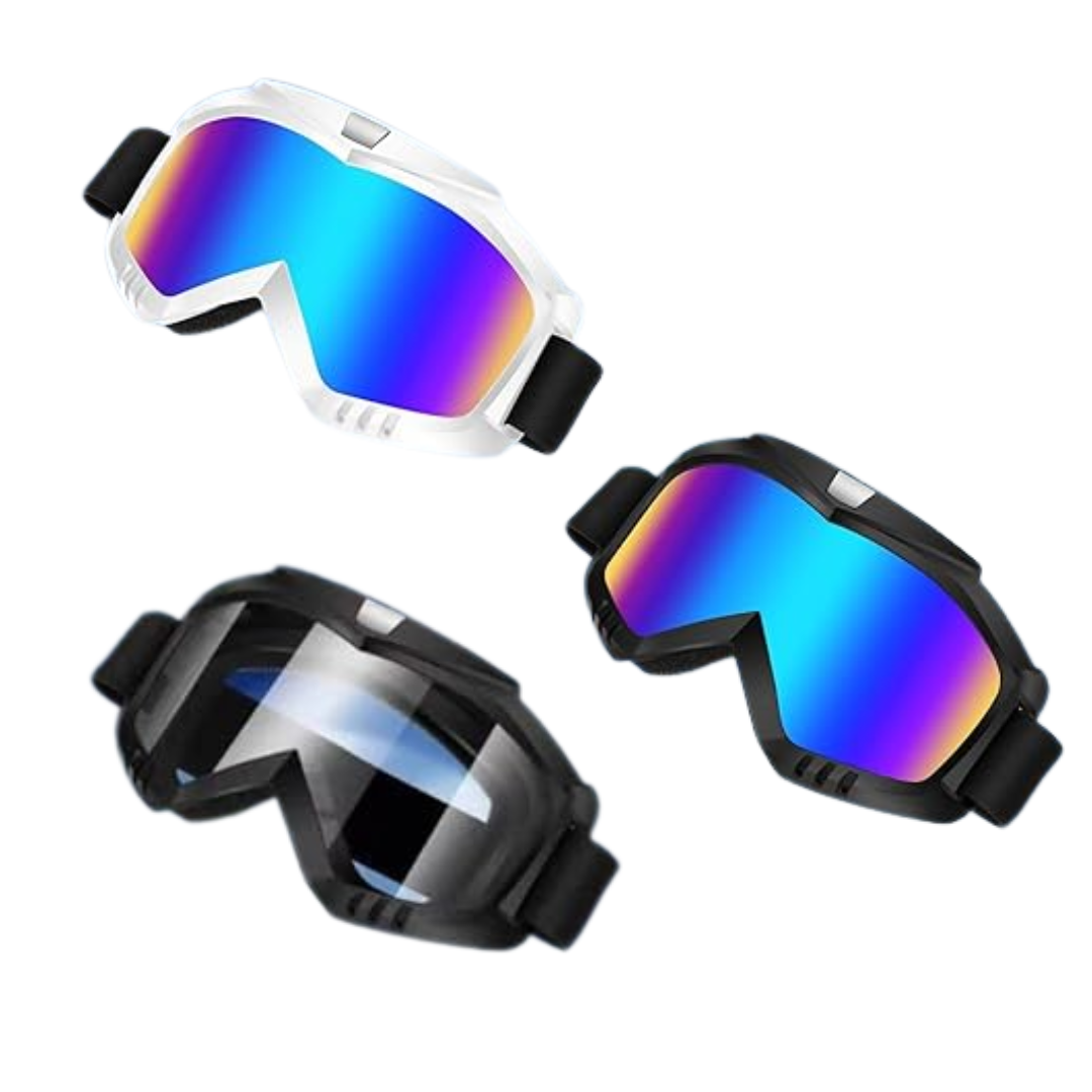 Dirt Bike Goggles 2 Pack for Motorcycle ATV Ski and Off-Road Riding