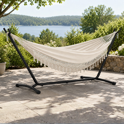Double Hammock with Steel Stand 450 lb Capacity Carrying Bag