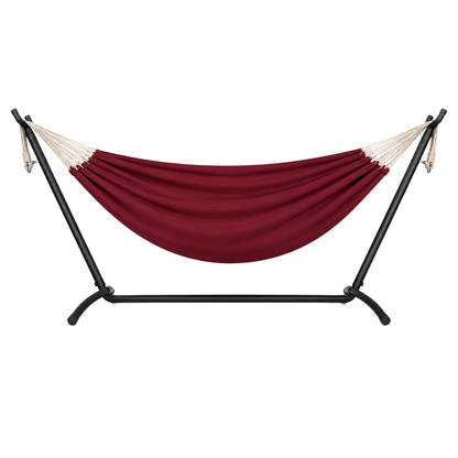 Double Hammock with Steel Stand 500 lb Capacity and Carry Bag