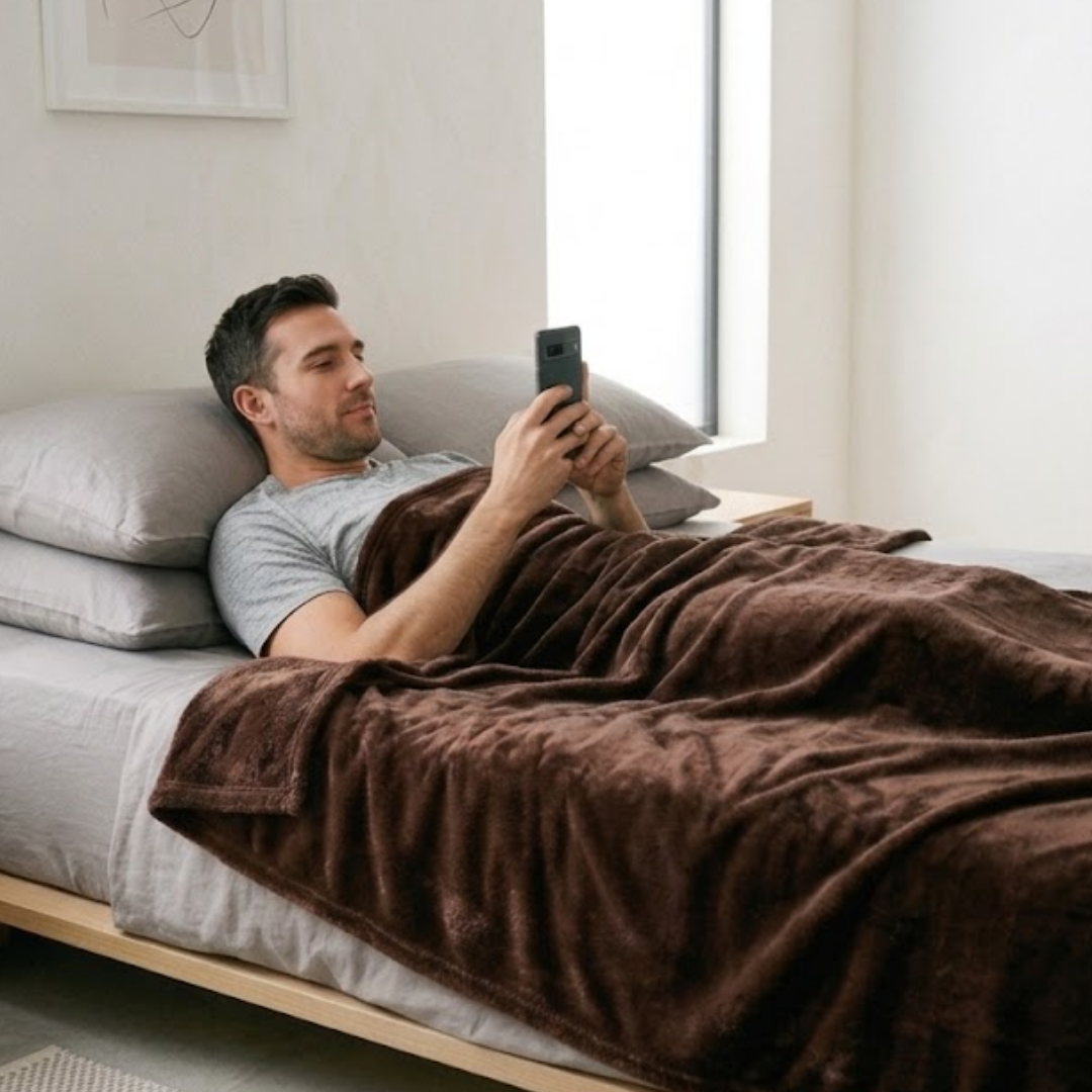 Double-Sided Flannel Fleece Breathable Blanket for All Season Use