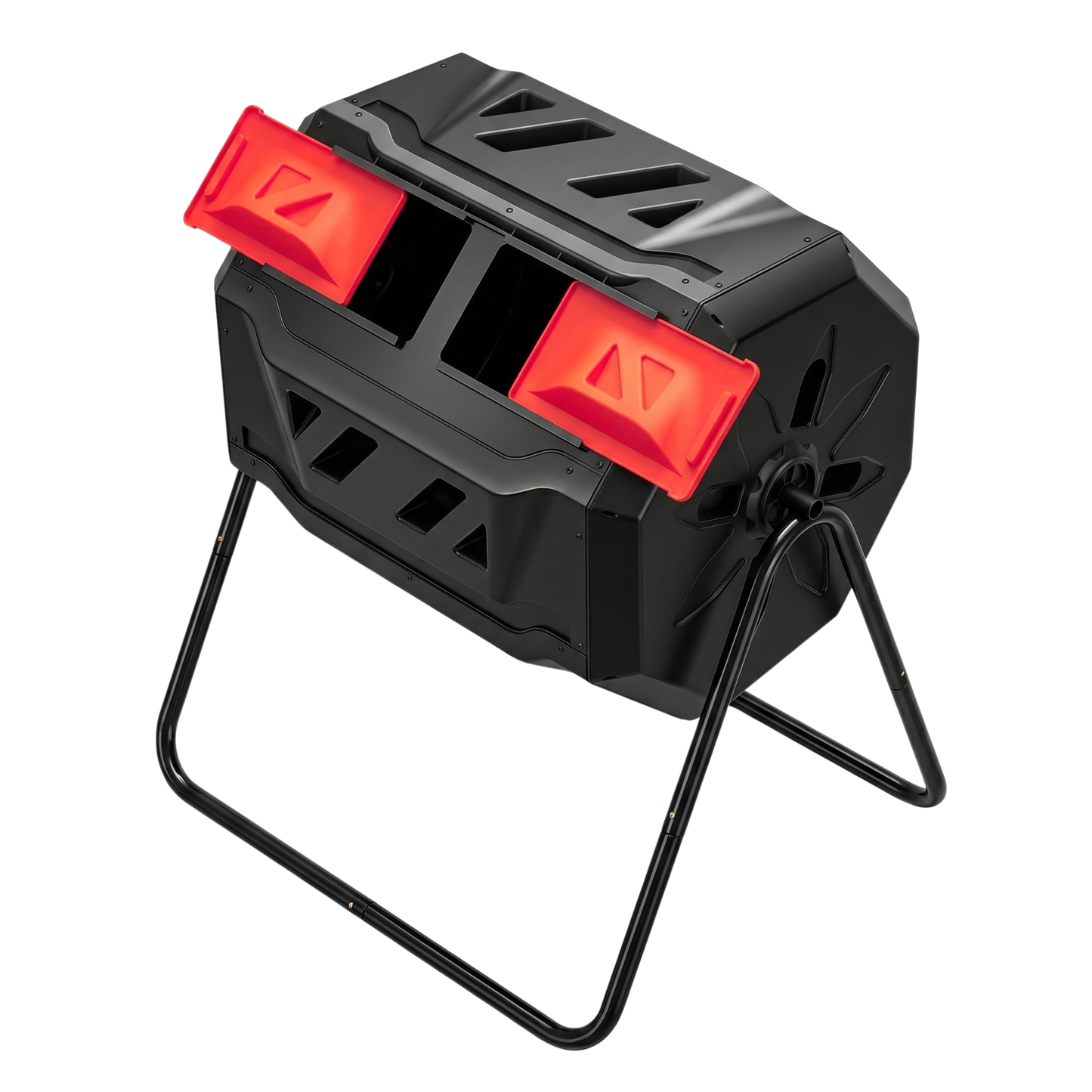 Dual Chamber Compost Bin 160L Rotating Octagonal Compost Tumbler