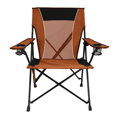 Dual Lock Folding Camping Chair with Cup Holders and Carry Bag