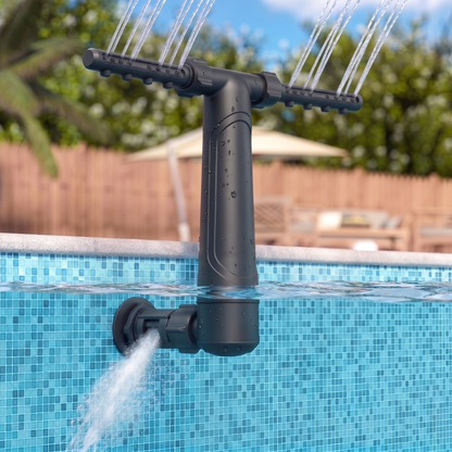 Dual Spray Pool Fountain with Adjustable 360° PVC Spray Tubes