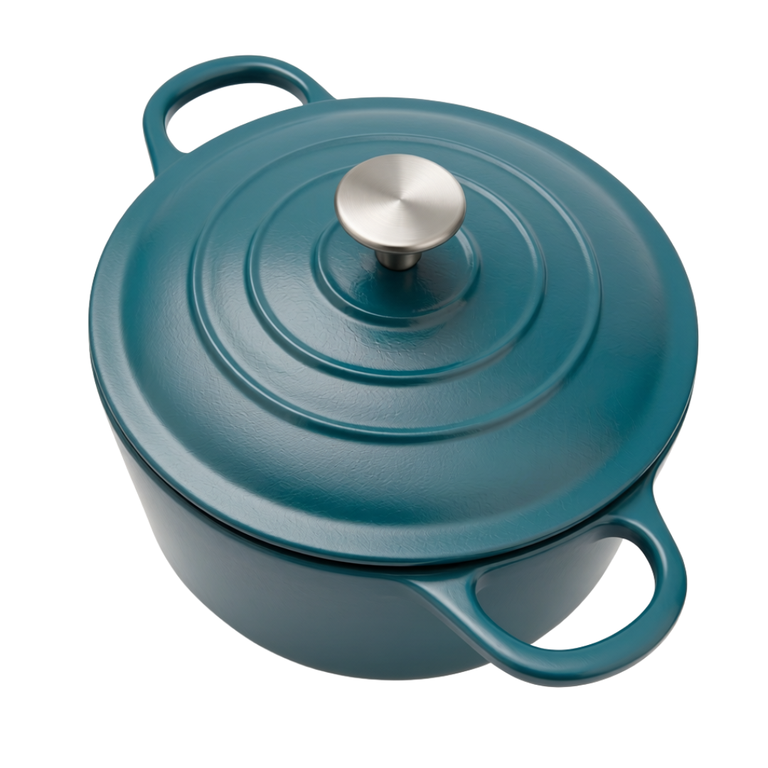 Enameled Cast Iron Dutch Oven 7-Quart Round Cooking Pot with Lid