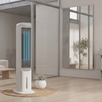 Evaporative Air Cooler Tower Fan with 3 Speeds and 4 Preset Modes