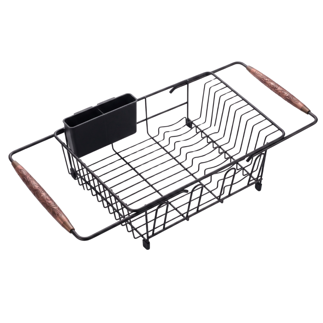 Expandable Stainless Steel Dish Drying Rack for Kitchen Sink