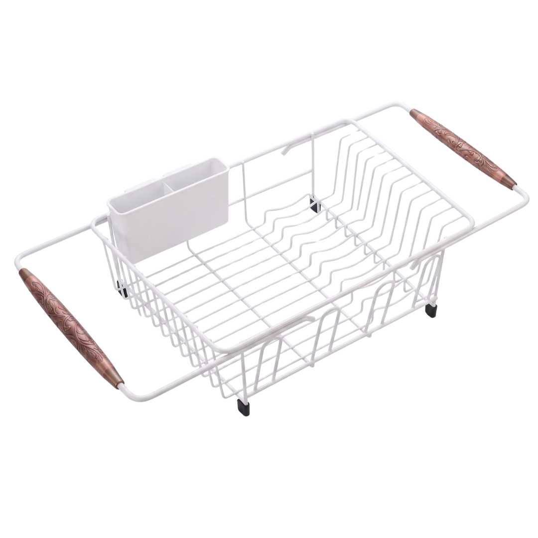 Expandable Stainless Steel Dish Drying Rack for Kitchen Sink