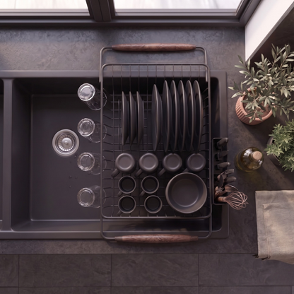 Expandable Stainless Steel Dish Drying Rack for Kitchen Sink
