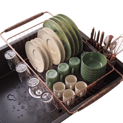 Expandable Stainless Steel Dish Drying Rack for Kitchen Sink